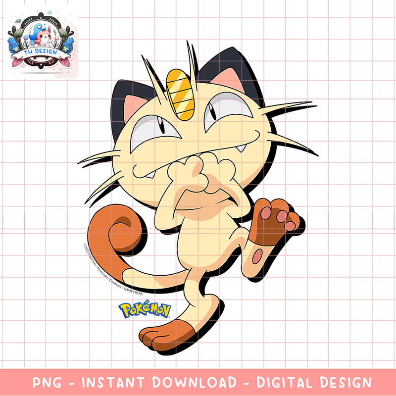 Pokemon - Meowth Shadow png, digital download, instant .png