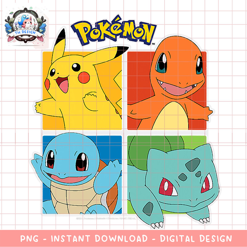 Pokemon - Partner Squares png, digital download, instant .png