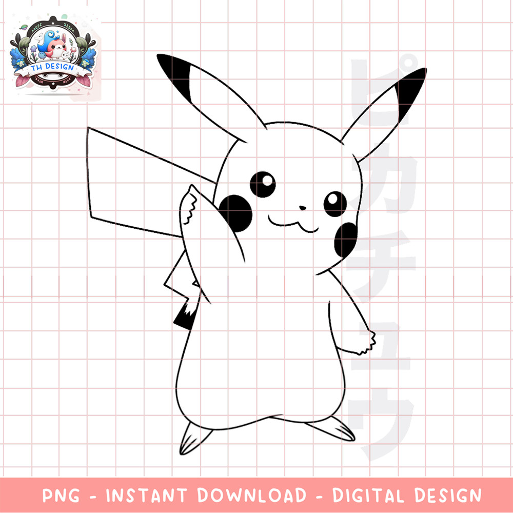 Pokemon - Pikachu Pika Thumbs Up png, digital download, instant .png