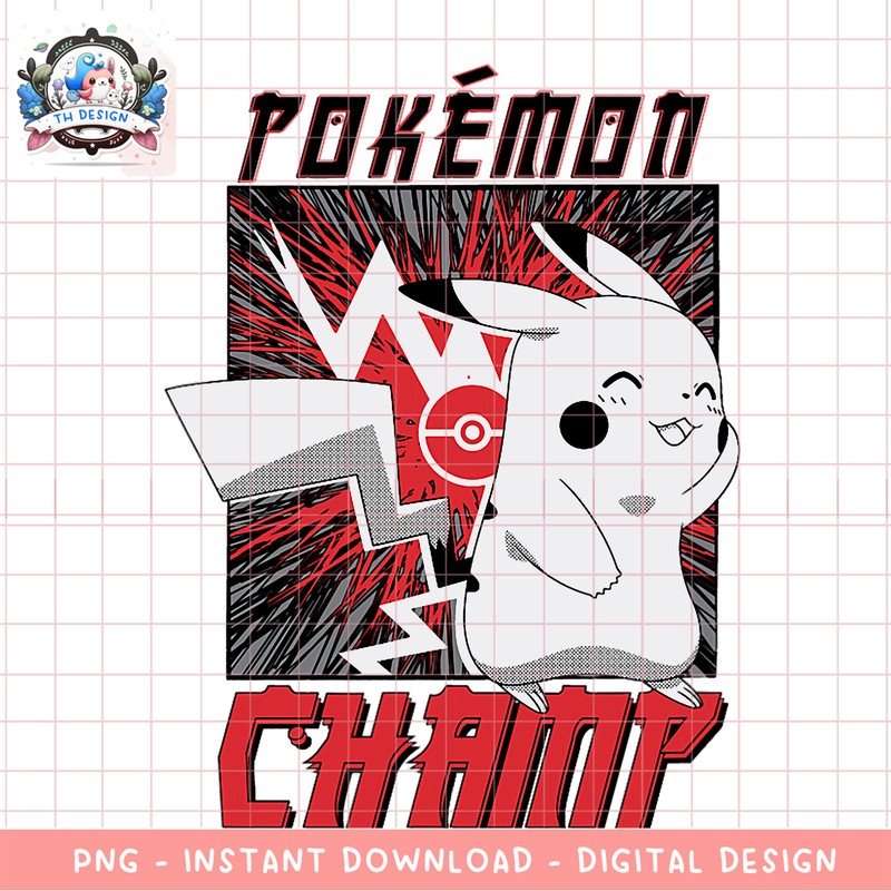 Pokemon - Pokemon Champ png, digital download, instant .png