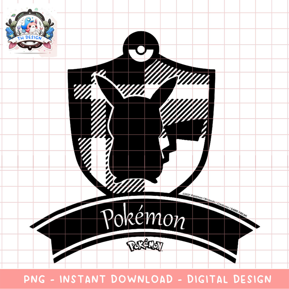 Pokemon - Pokemon Plaid Badge png, digital download, instant .png
