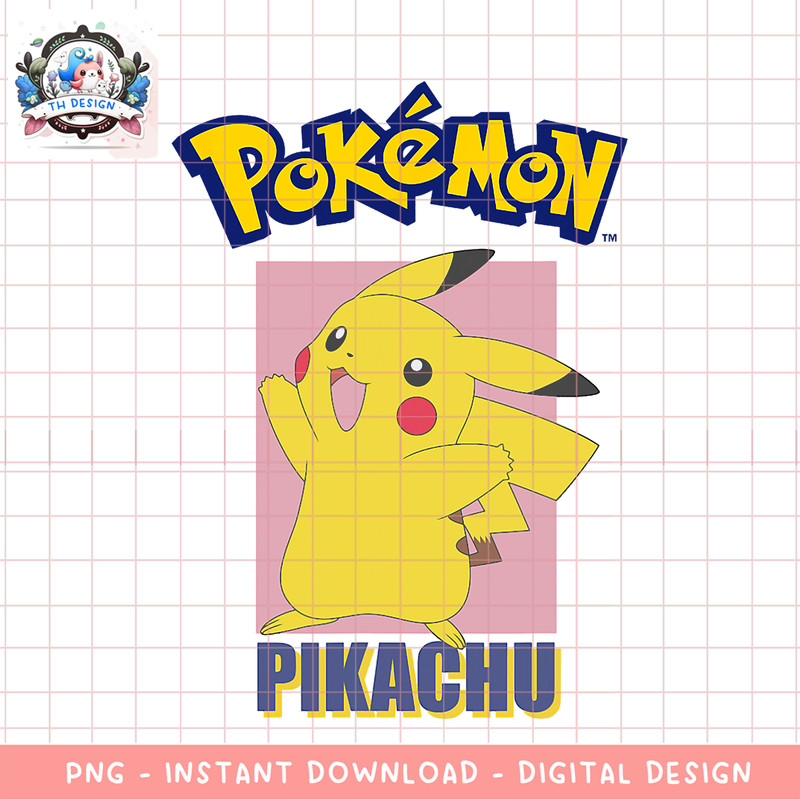 Pokemon Happy Pikachu Pose Poster png, digital download, instant .png
