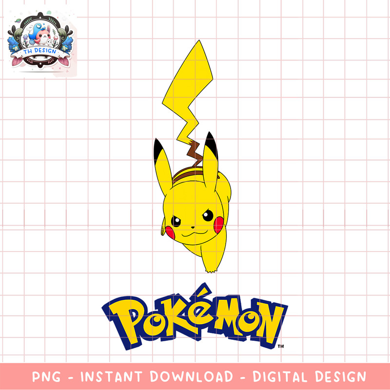 Pokemon Pikachu Quick Attack Official Logo png, digital download, instant .png