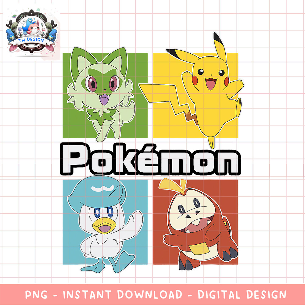 Pokemon Group Shot Starters Boxed Up Portrait png, digital download, instant .png