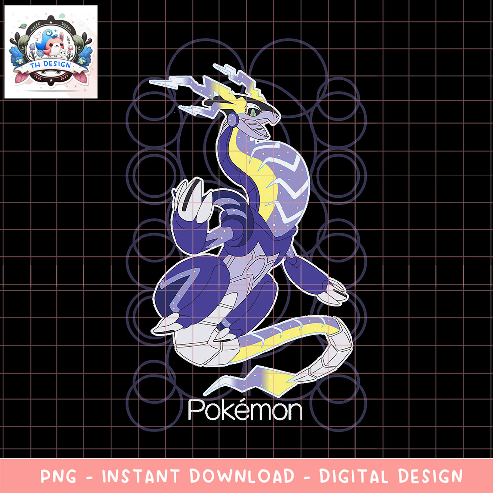 Pokemon Miraidon Circle Pattern Background Portrait png, digital download, instant .png