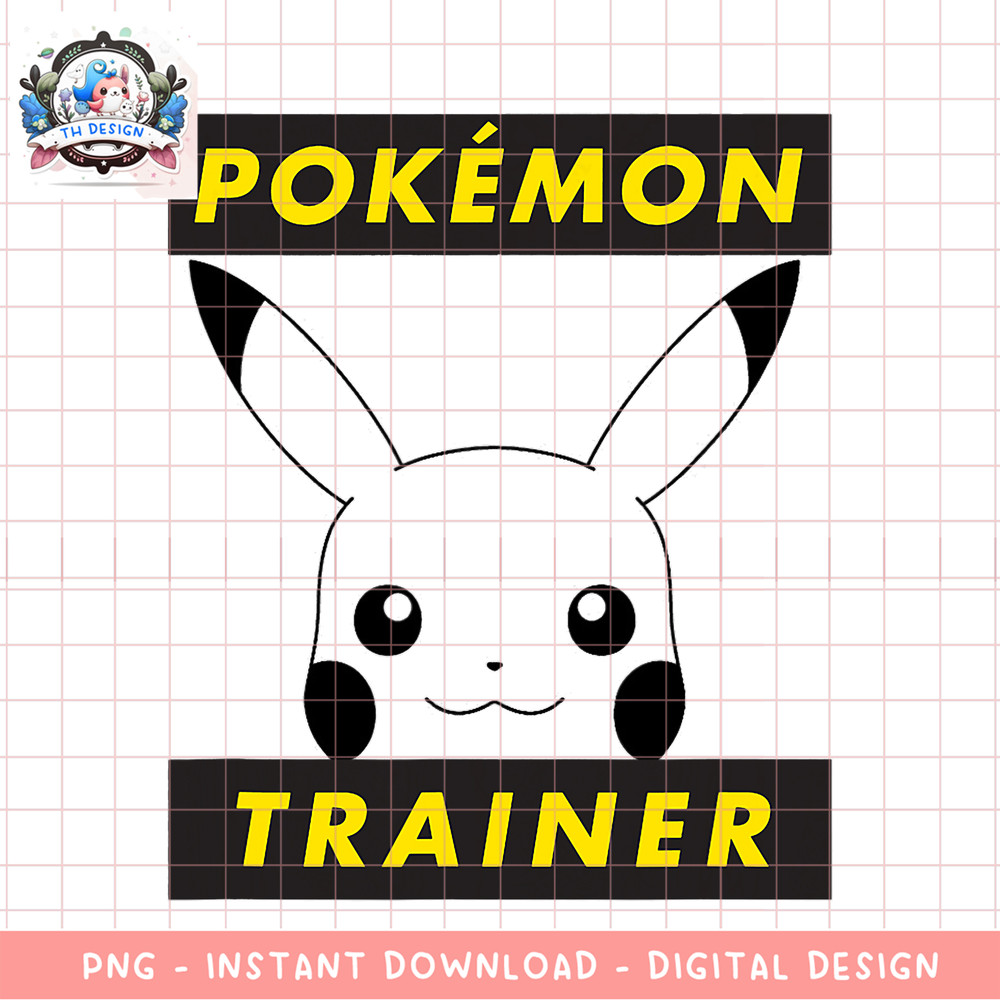 Pokemon Pikachu Trainer png, digital download, instant .png