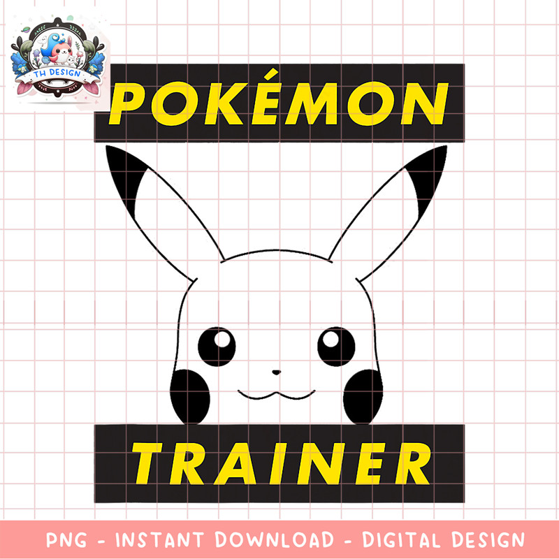 Pokemon Pikachu Trainer png, digital download, instant .png