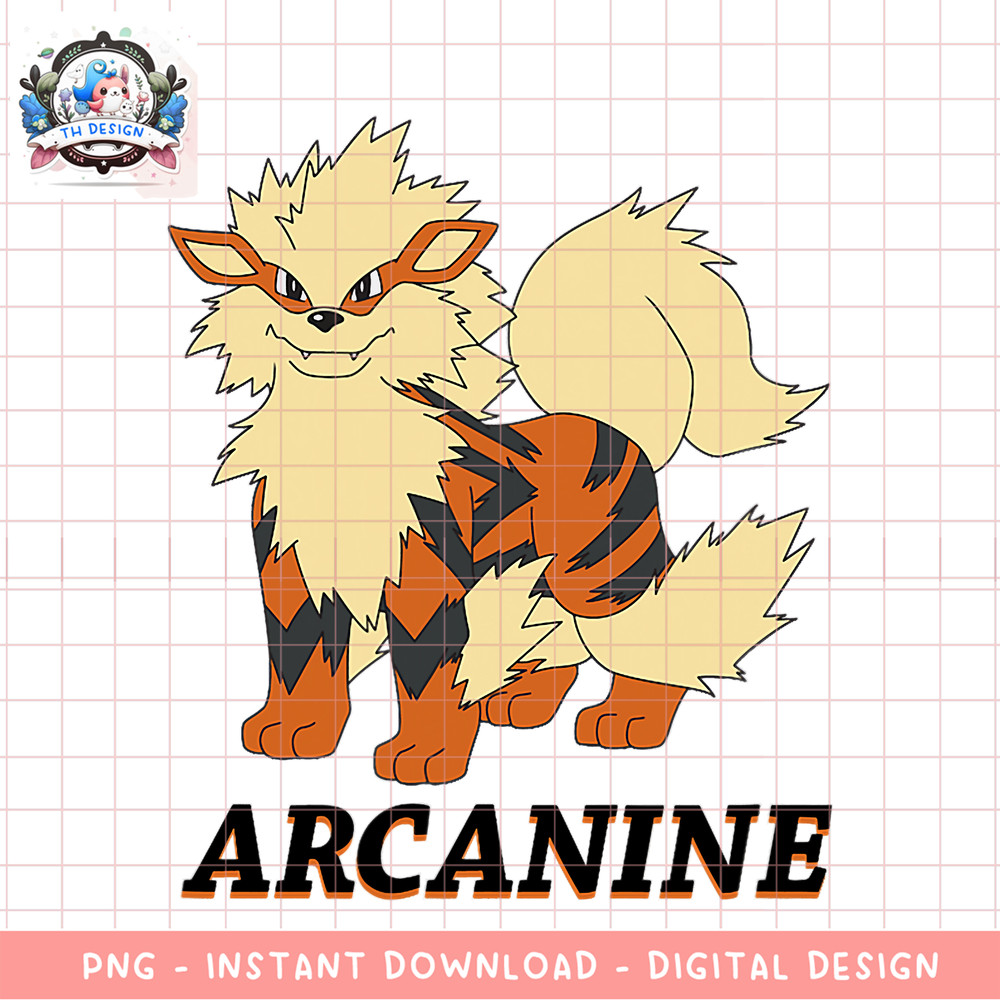 Pokemon Arcanine T Shirt .png