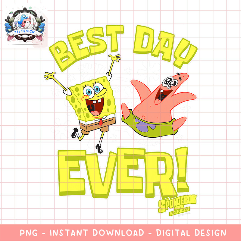 Sponge On The Run Patrick _ SpongeBob Best Day Ever png, digital download, instant .png
