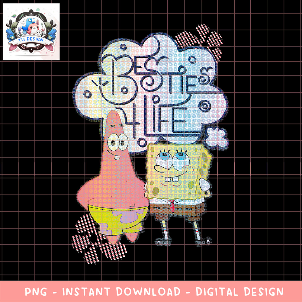 Spongebob And Patrick Bestie 4 Life png, digital download, instant .png