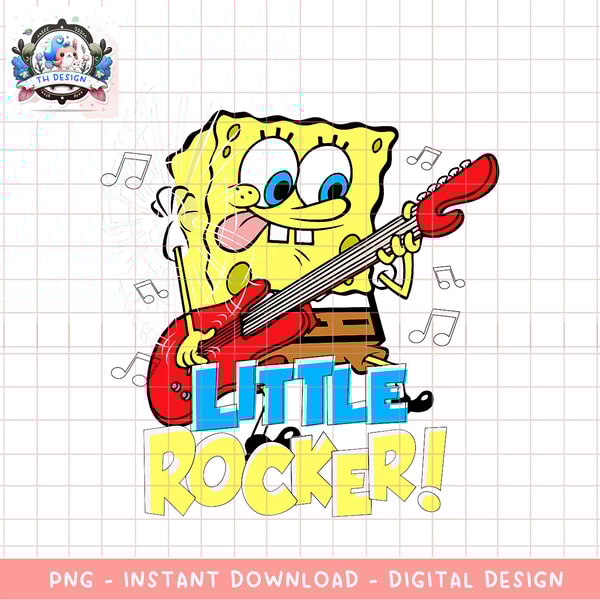 Spongebob Little Rocker! png, digital download, instant | Inspire Uplift