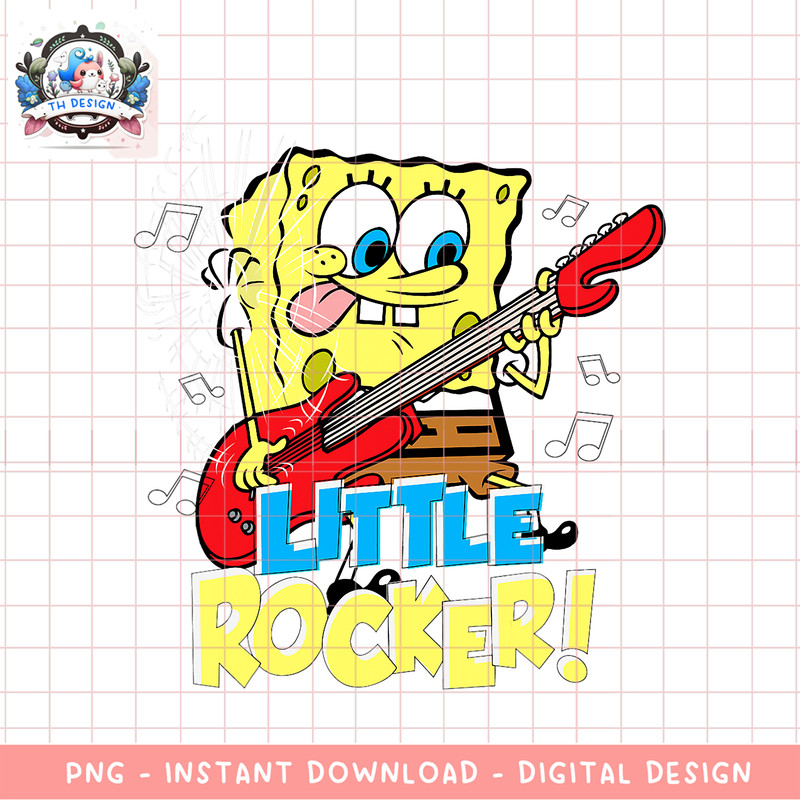 Spongebob Little Rocker! png, digital download, instant .png