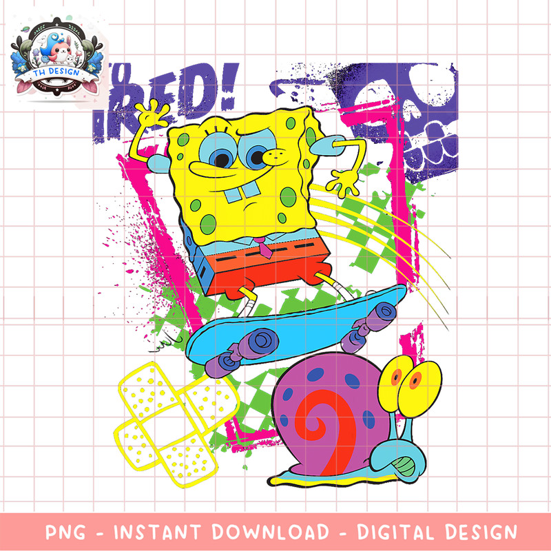 Spongebob Squarepants Born To Shred! png, digital download, instant .png