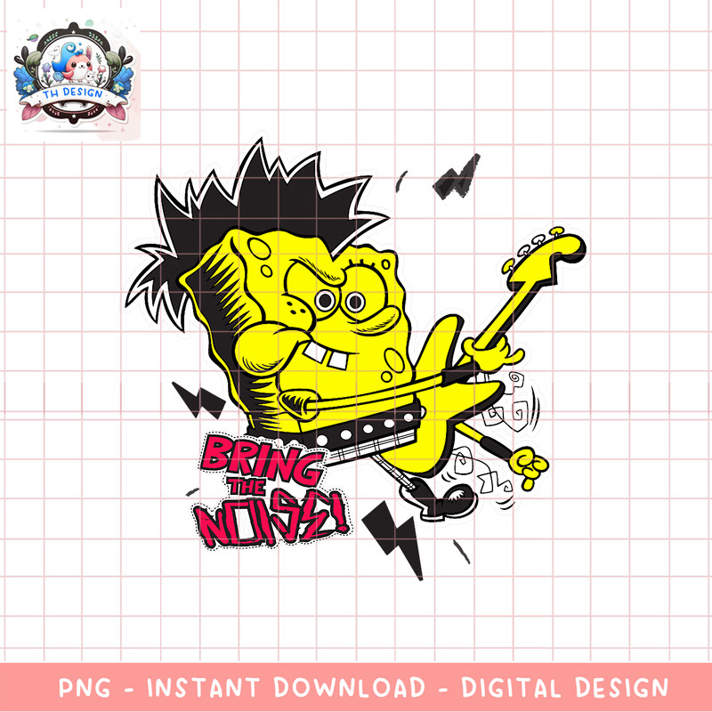 Spongebob SquarePants Bring The Music Rocker png, digital download, instant .png