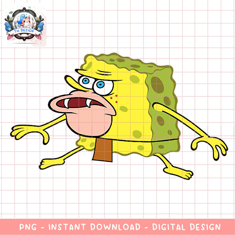 Spongebob Squarepants Caveman Meme T- Shirts .png