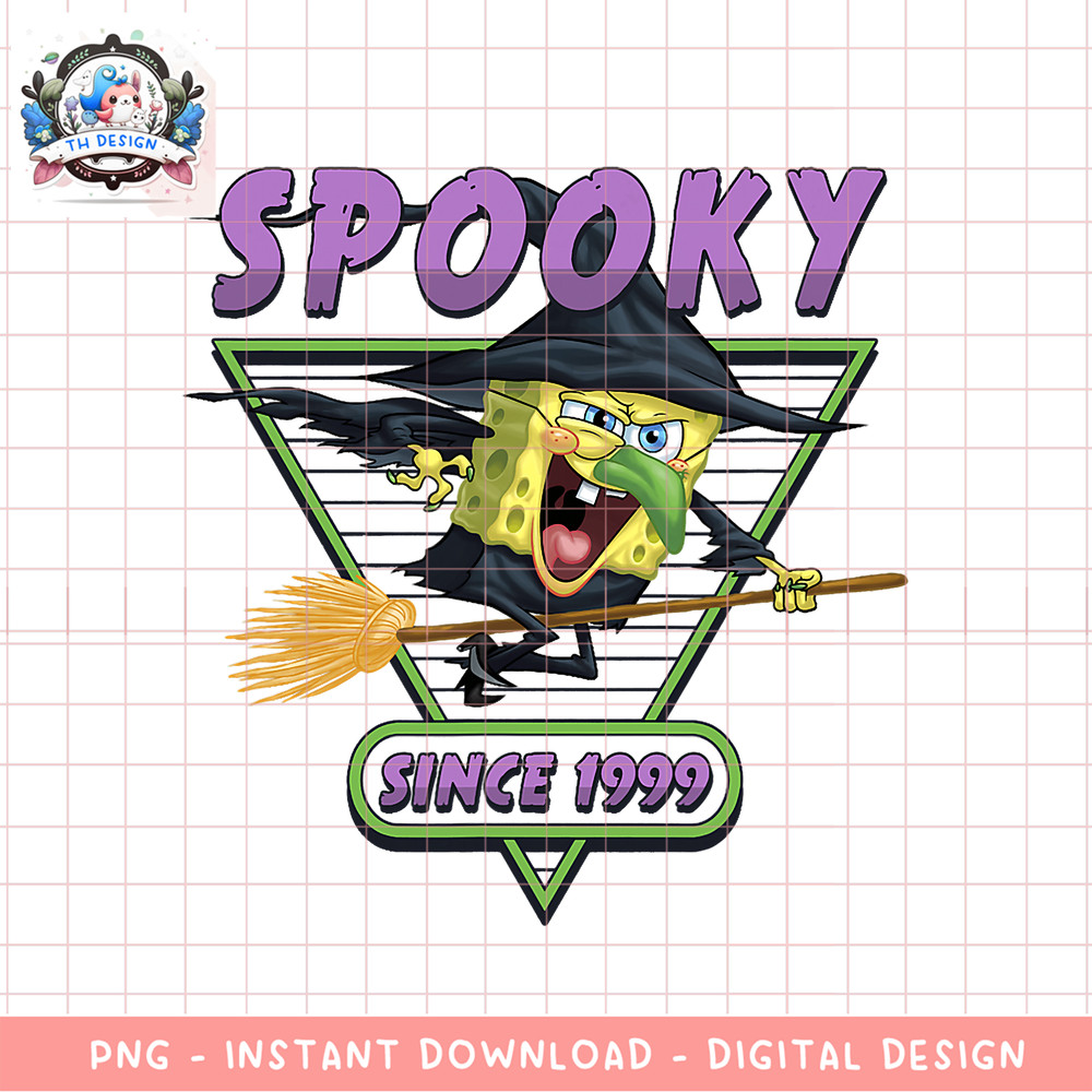 SpongeBob SquarePants Halloween Spooky Since 1999 WitchBob png, digital download, instant .png