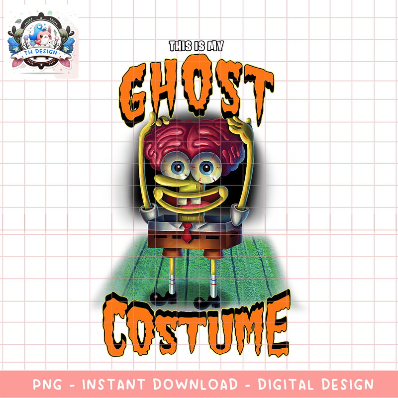 SpongeBob SquarePants Halloween This Is My Ghost Costume png, digital download, instant .png