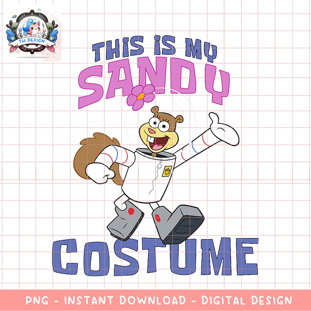 SpongeBob SquarePants Halloween This Is My Sandy Costume png, digital download, instant .png