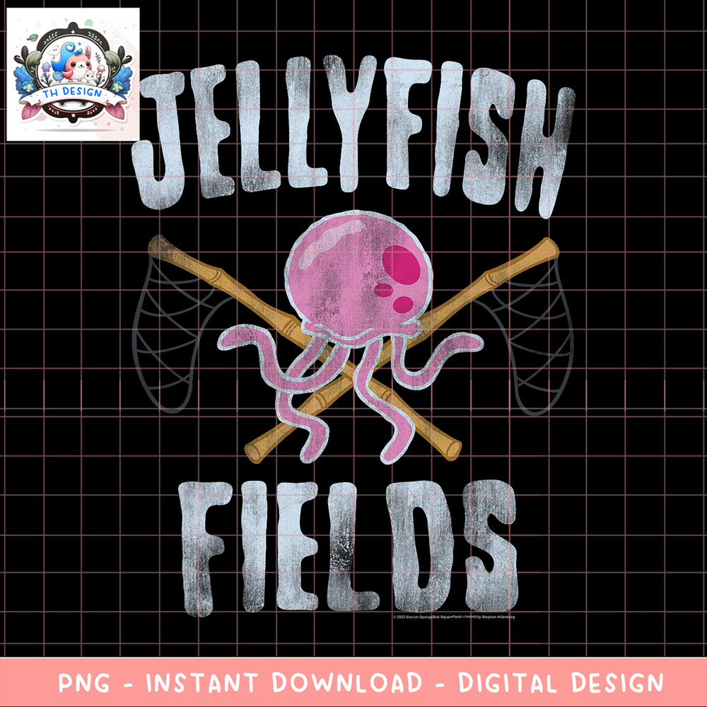 SpongeBob SquarePants Jellyfish Fields png, digital download, instant .png