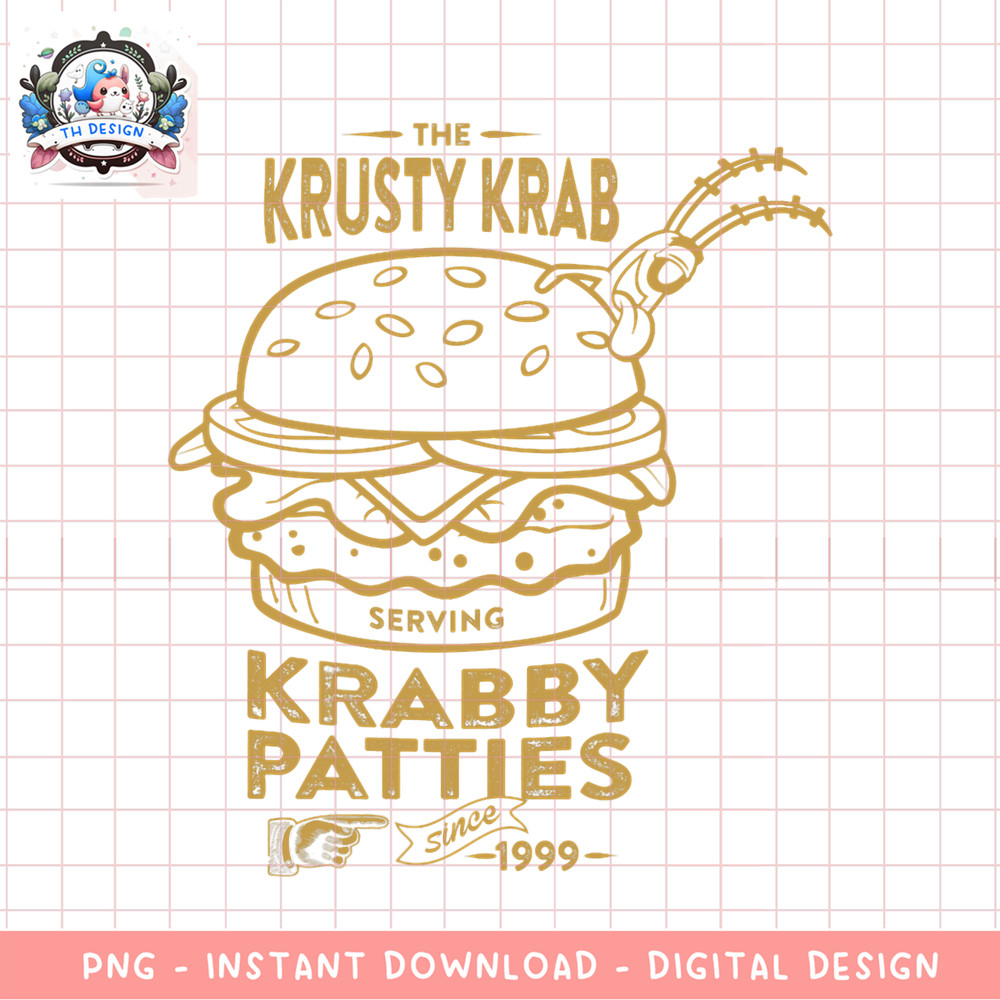SpongeBob SquarePants Krusty Krab Krabby Patties Ad png, digital download, instant .png