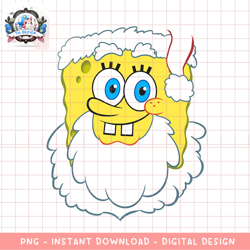 Spongebob SquarePants Large Santa Clause Christmas png, digital download, instant .png