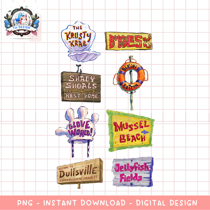 Spongebob Squarepants Logo From Show png, digital download, instant .png