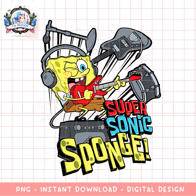 Spongebob Super Sonic Sponge! png, digital download, instant .png