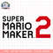 Super Mario Maker 2 Block Text Game Logo png, digital download, instant .png