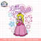Super Mario Peach Little Princess Flowers And Hearts Poster png, digital download, instant .png