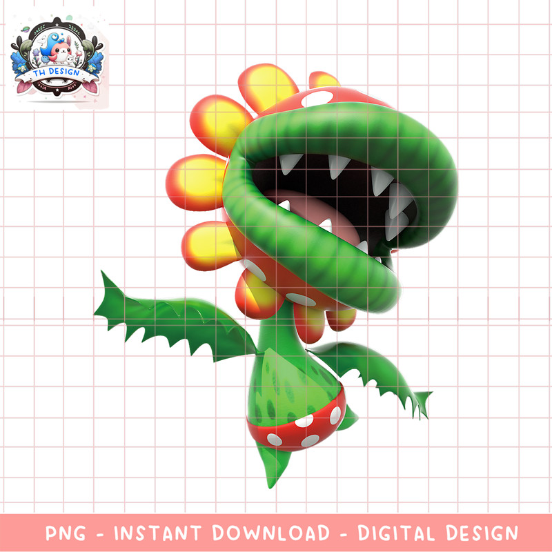 Super Mario Petey Piranha 3D Poster png, digital download, instant .png