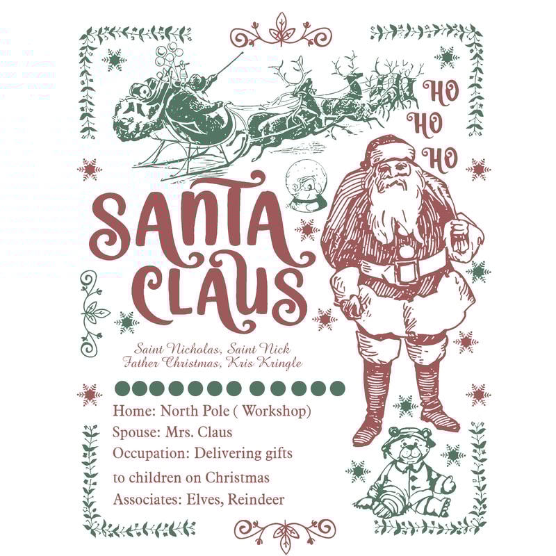Vintage Christmas Santa Claus Saint Nicholas Saint Nick Png 0