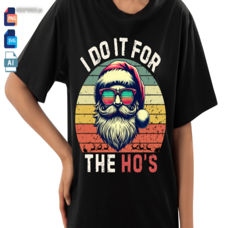 I Do It For The Hos Inappropriate Svg Santa Png Instant Download 0