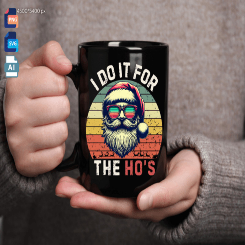 I Do It For The Hos Inappropriate Svg Santa Png Instant Download 1