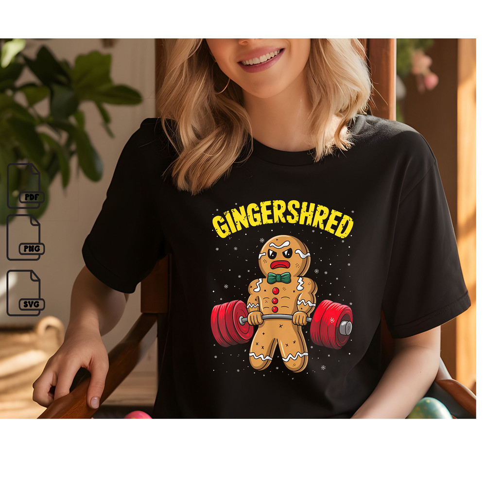 Gingershred Funny Gingerbread Man Gym Bodybuilding Christmas Svg Christmas Svg Christmas Gift Svg I 0