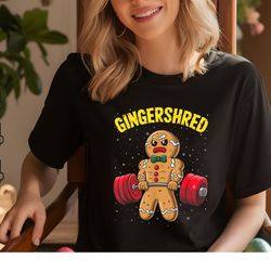 gingershred funny gingerbread man gym bodybuilding christmas, svg, christmas svg, christmas gift svg instant download
