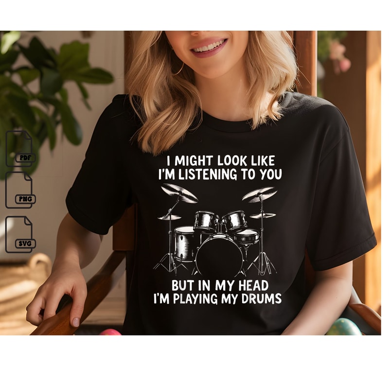 Cool Drummer For Men Women Drumming Drum Set Drummers Svg Pmg Gift Svg Instant Download 0