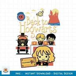 kids harry potter back to hogwarts train friends chibi youth png download copy