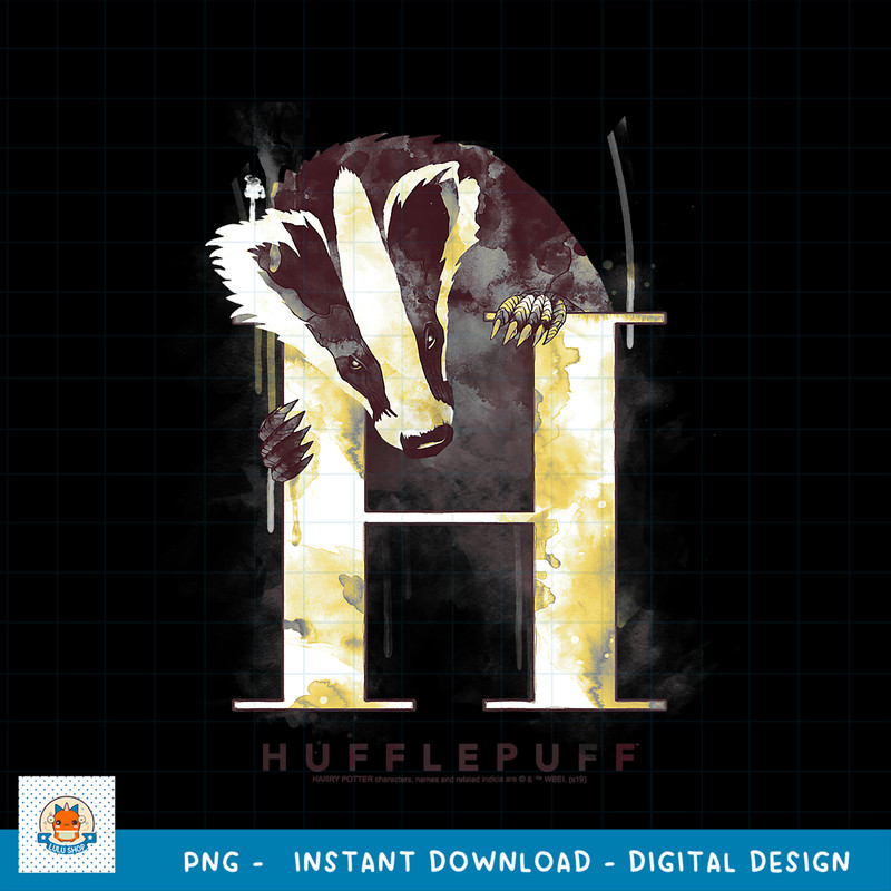 Kids Harry Potter Hufflepuff House Watercolor png, digital download .jpg