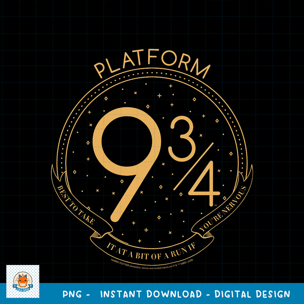 Kids Harry Potter Platform 9 _34 Line Art png, digital download .jpg