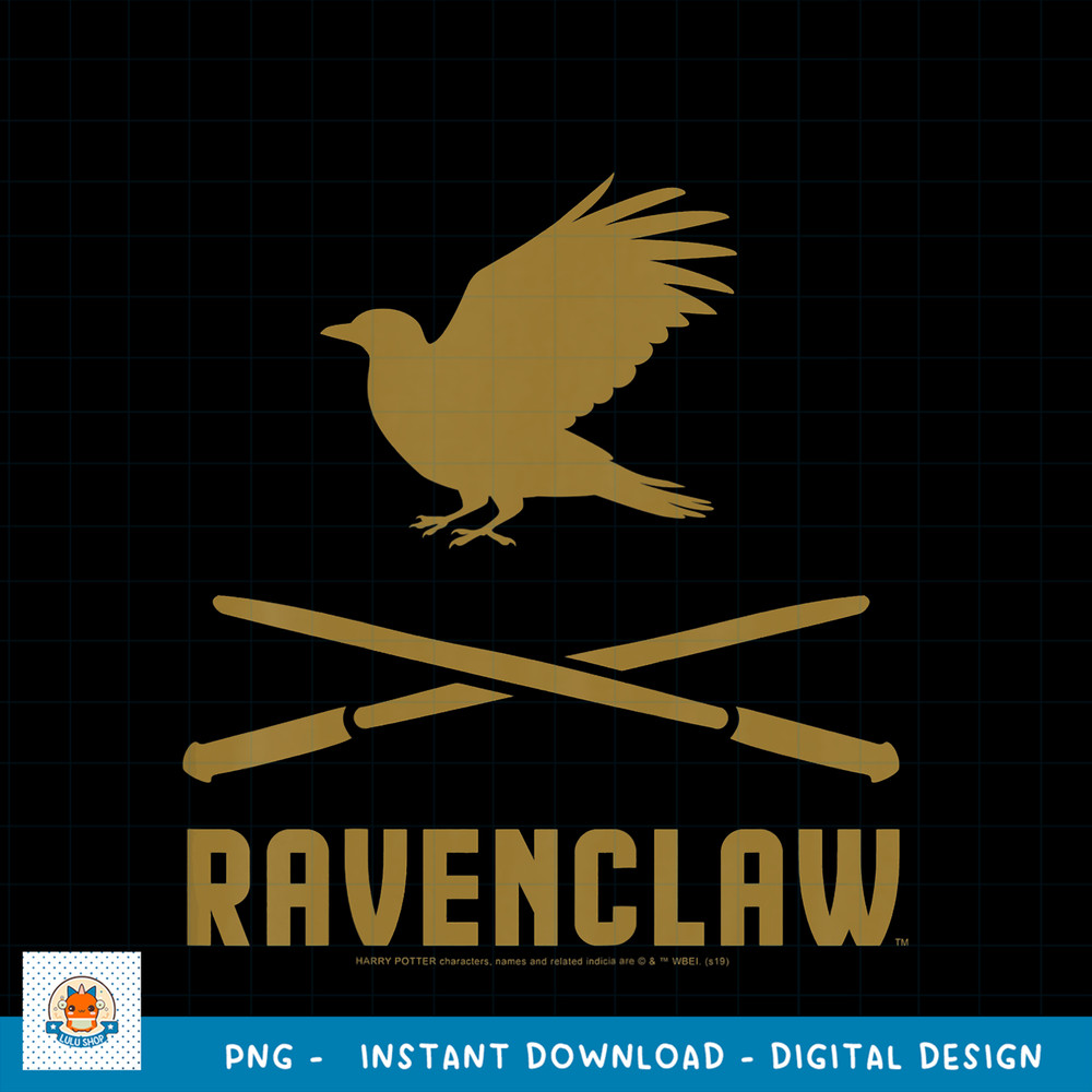 Kids Harry Potter Ravenclaw Crossed Wands Logo png, digital download .jpg
