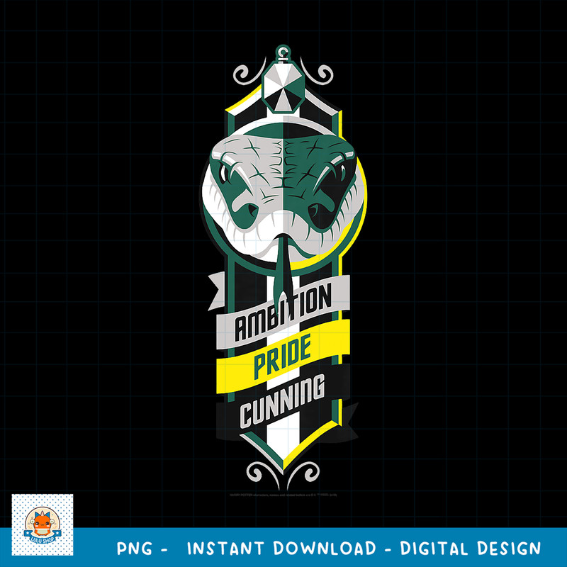 Kids Harry Potter Slytherin Ambition Pride Cunning Logo png, digital download .jpg