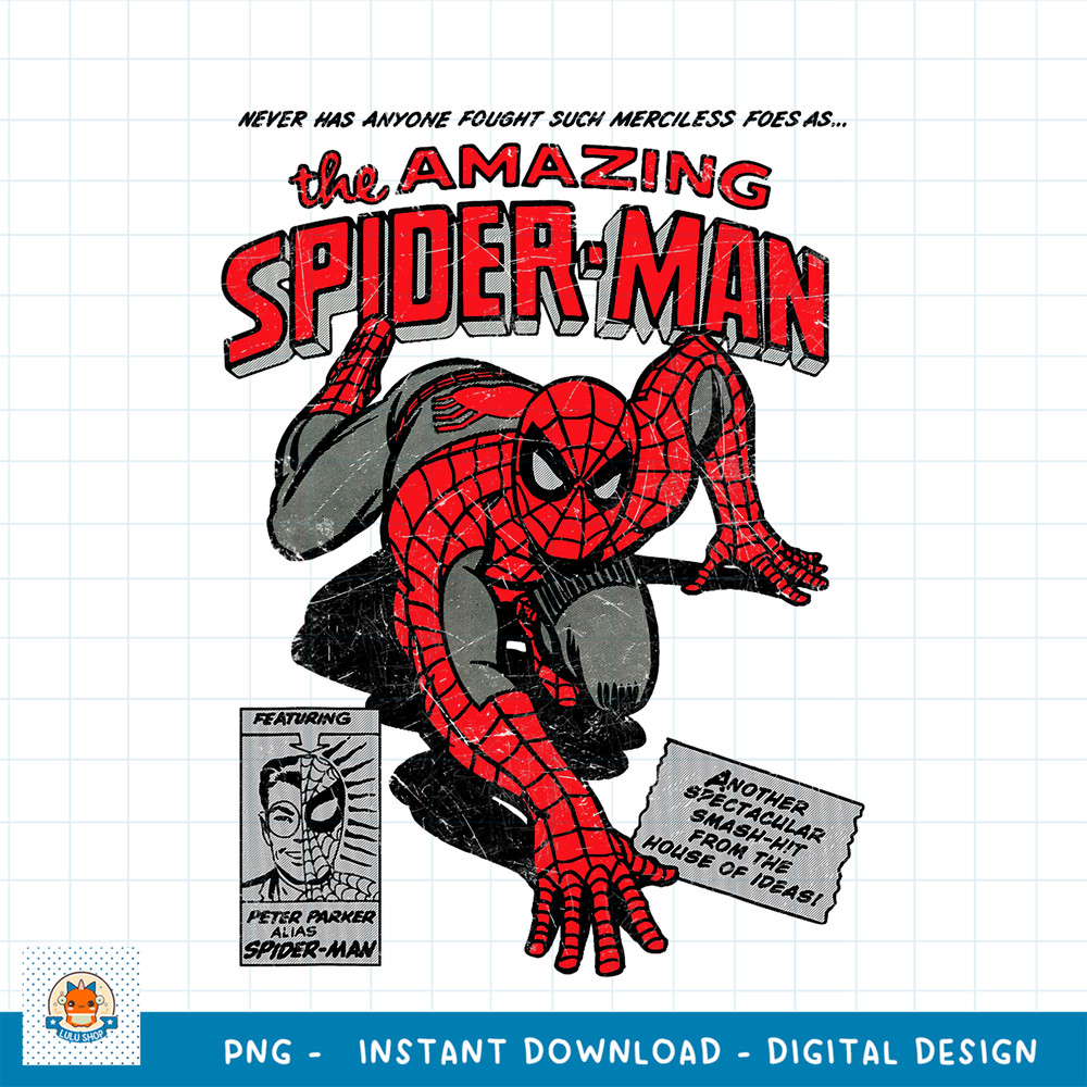 Marvel Spider-Man Retro Comic png, digital download png, digital download .jpg