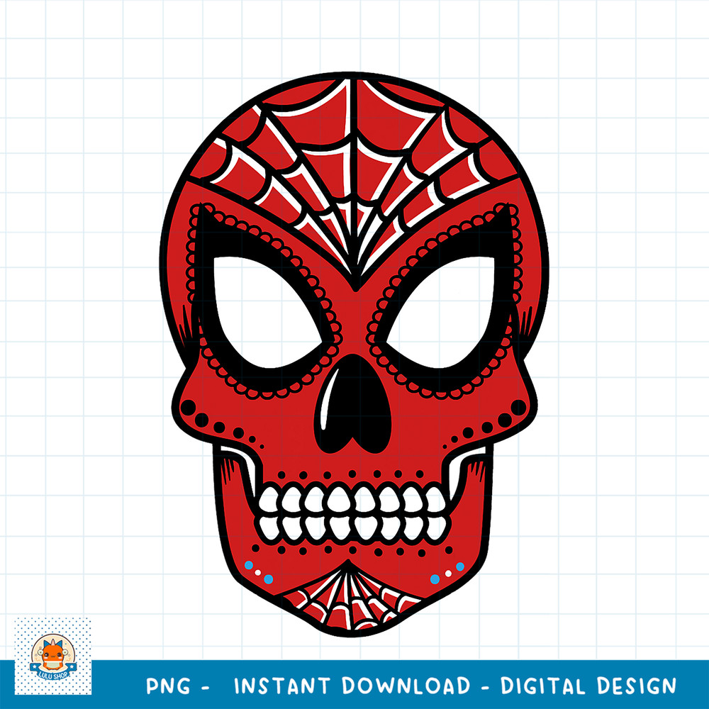 Marvel Spider-Man Sugar Skull png, digital download .jpg