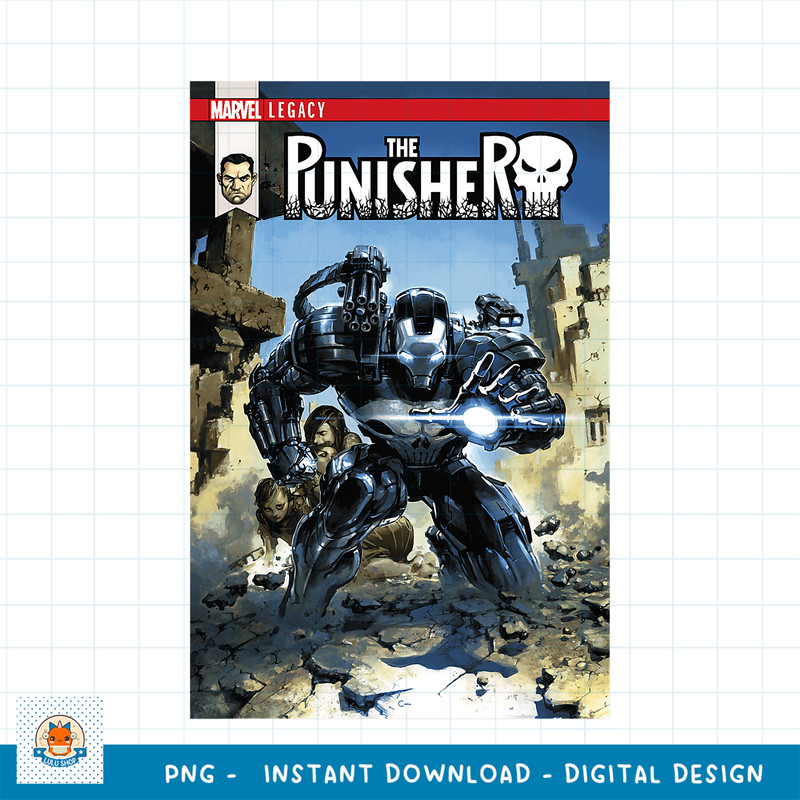 Marvel The Punisher and War Machine Become One Cover png, digital download png, digital download .jpg