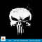 Marvel The Punisher White Ink Splatter Skull Logo png, digital download .jpg