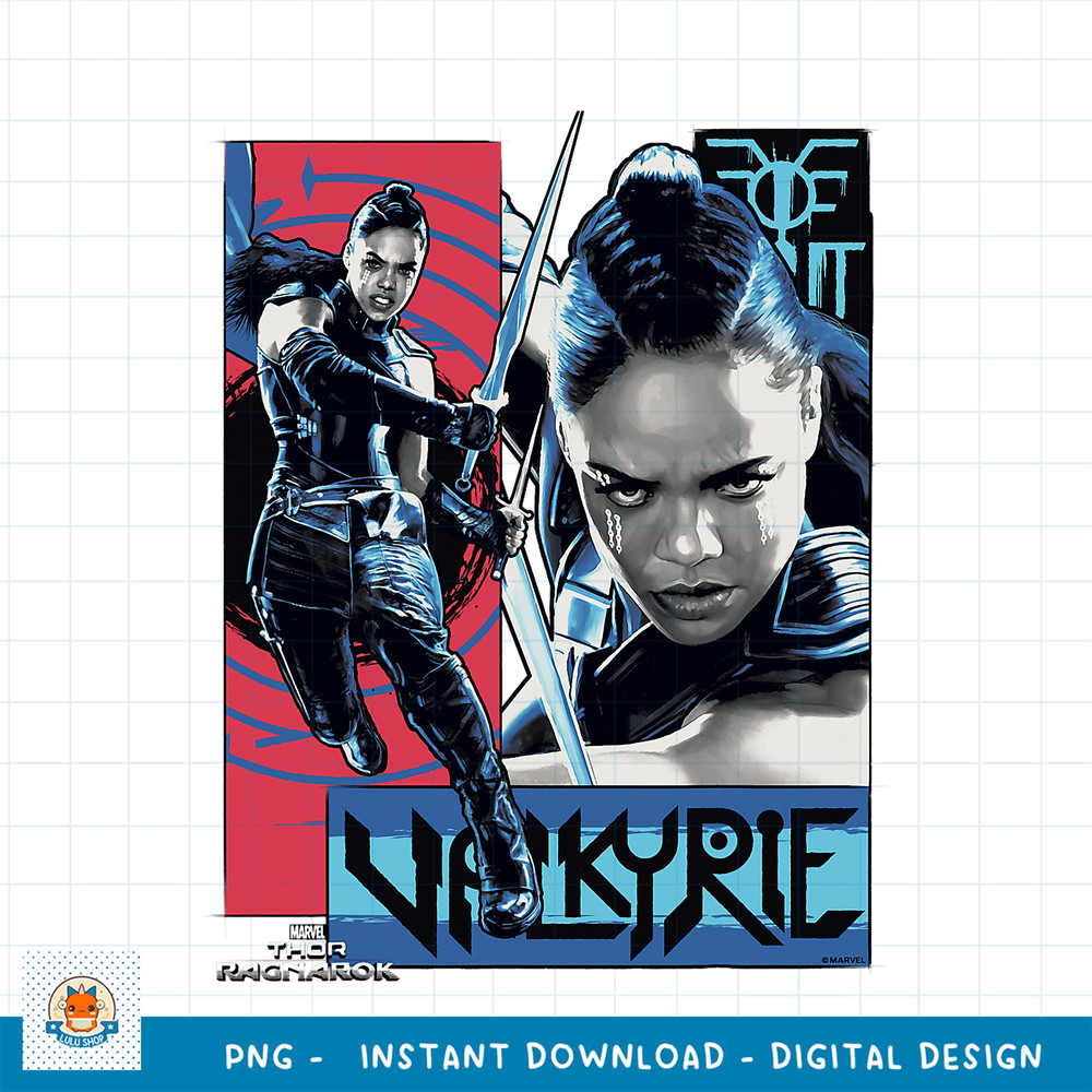 Marvel Thor Ragnarok Valkyrie Character Action Panel png, digital download png, digital download .jpg