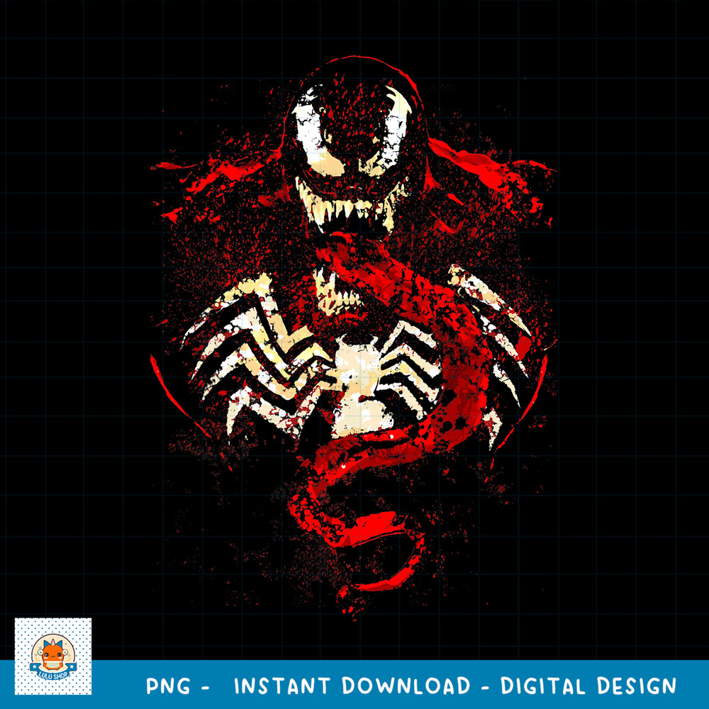 Marvel Venom Splatter Tongue Cut-Out Graphic png, digital download png, digital download .jpg