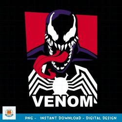 marvel venom tongue out comic logo graphic png, digital download png, digital download
