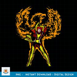 marvel x-men dark phoenix fire classic graphic png, digital download png, digital download