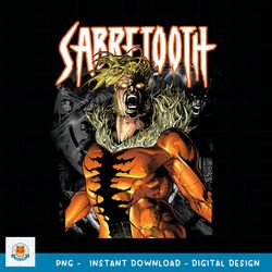 marvel x-men sabretooth release inner beast graphic png, digital download png, digital download